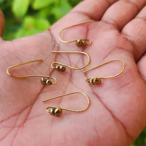 10 PAIR PACK' GOLD OXIDIZED HANDMADE DESIGNER FANCY EAR HOOKS