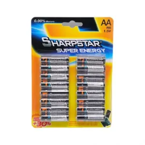 16pk Sharpstar Super Energy Heavy Duty AA Battery 1.5V