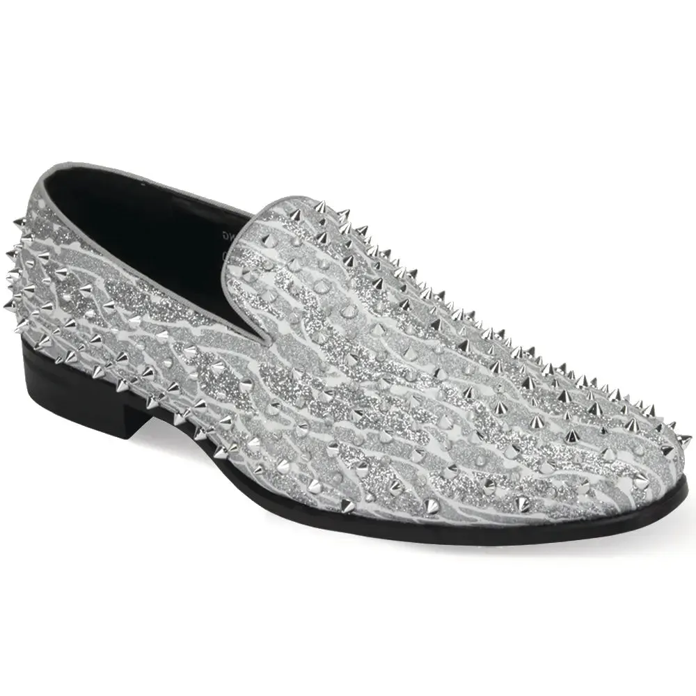 After Midnight King Spiky Slip-On Loafers