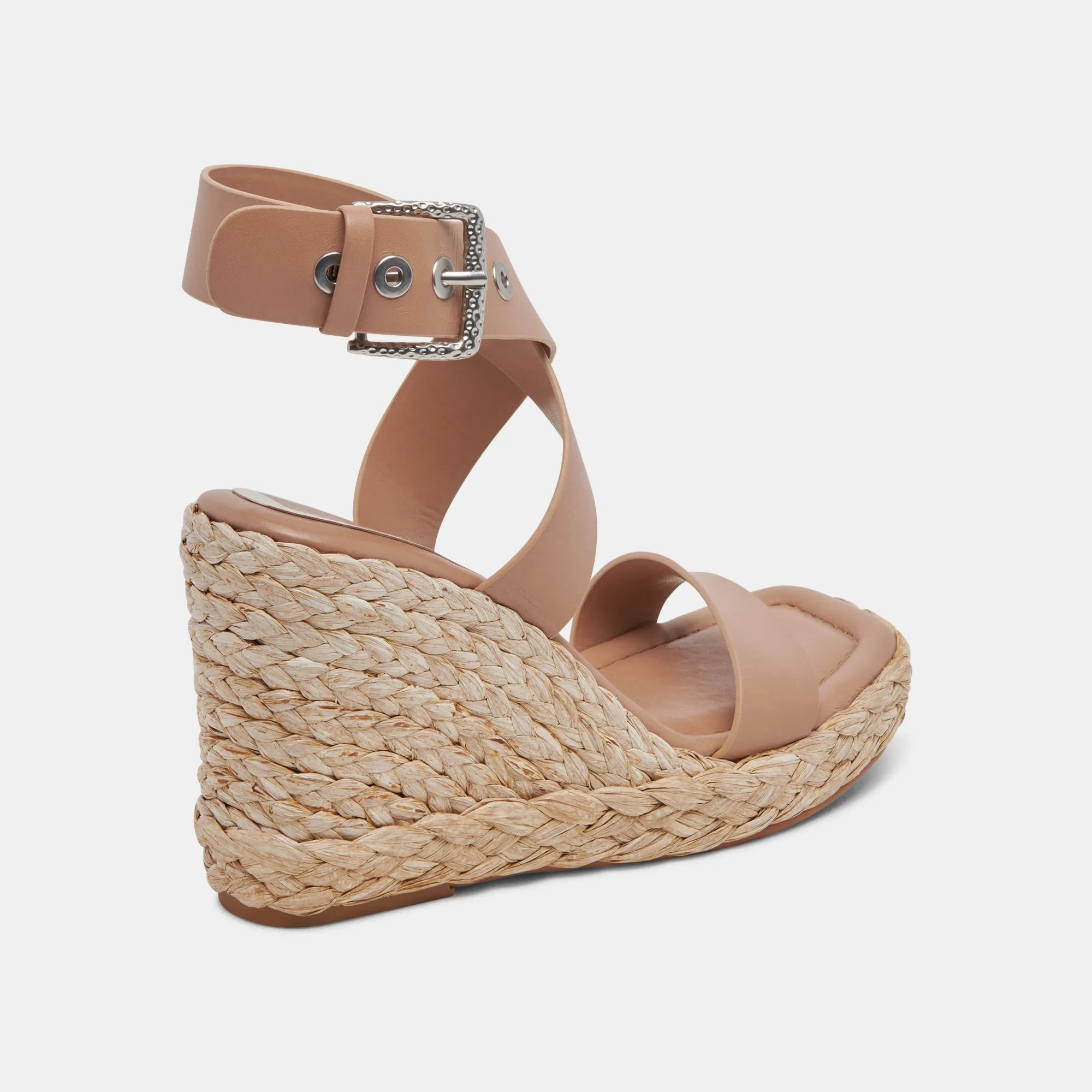 ALDONA WEDGES CAFE LEATHER - re:vita