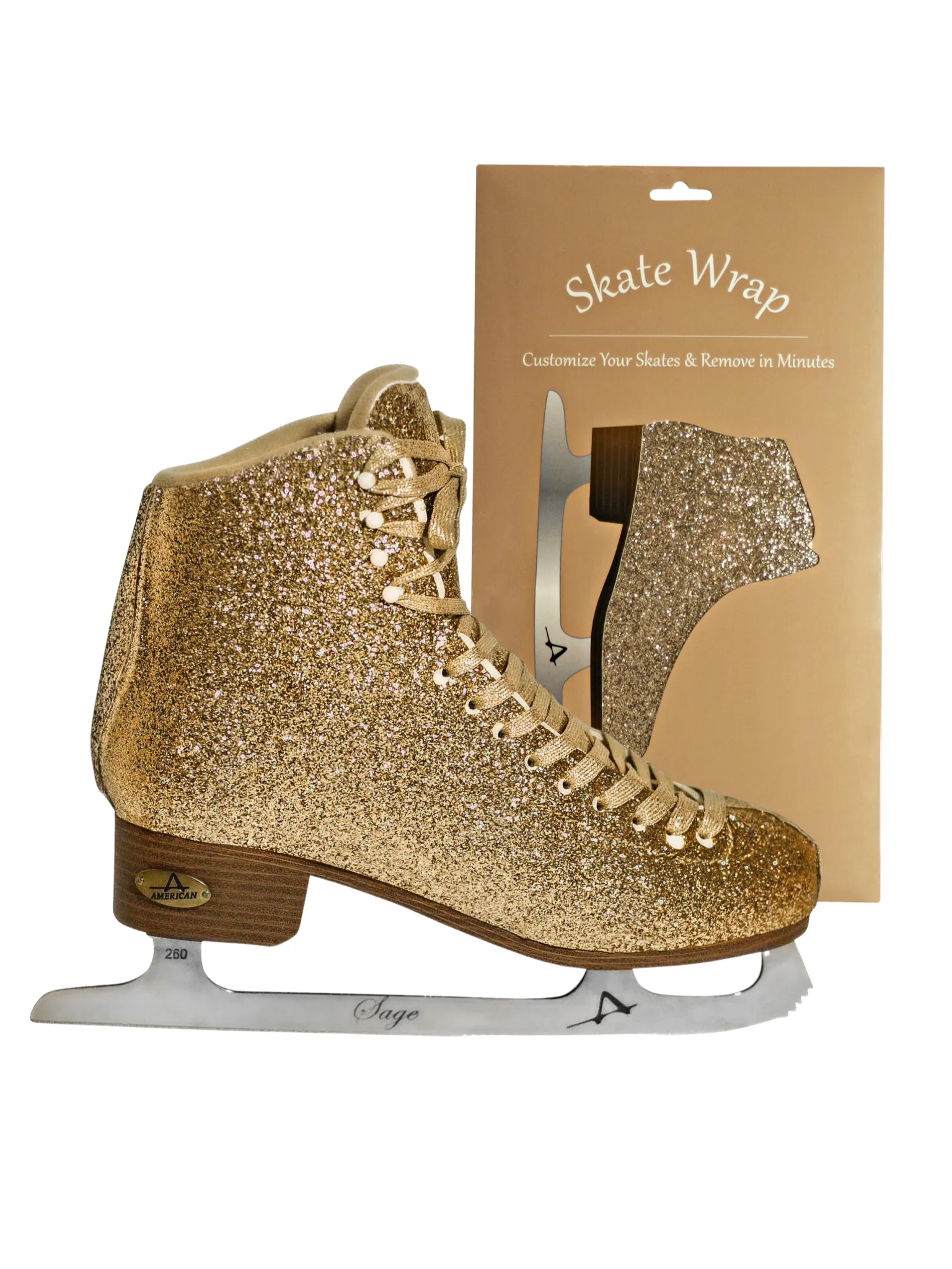 American Skate Wrap Womens, Sparkle Gold