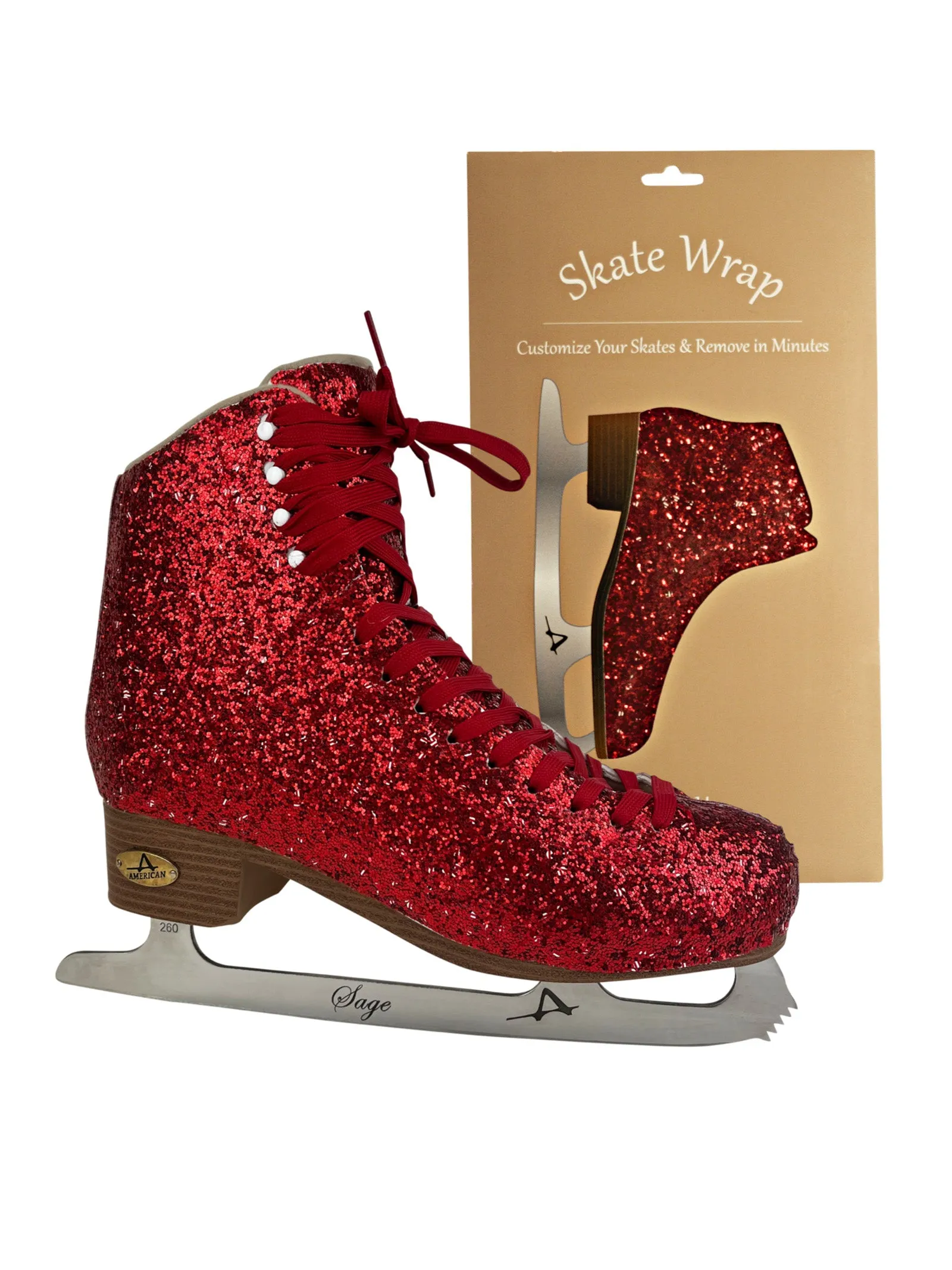 American Skate Wrap Womens, Sparkle Red