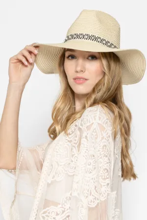 Aztec Pearl Band Panama Hat