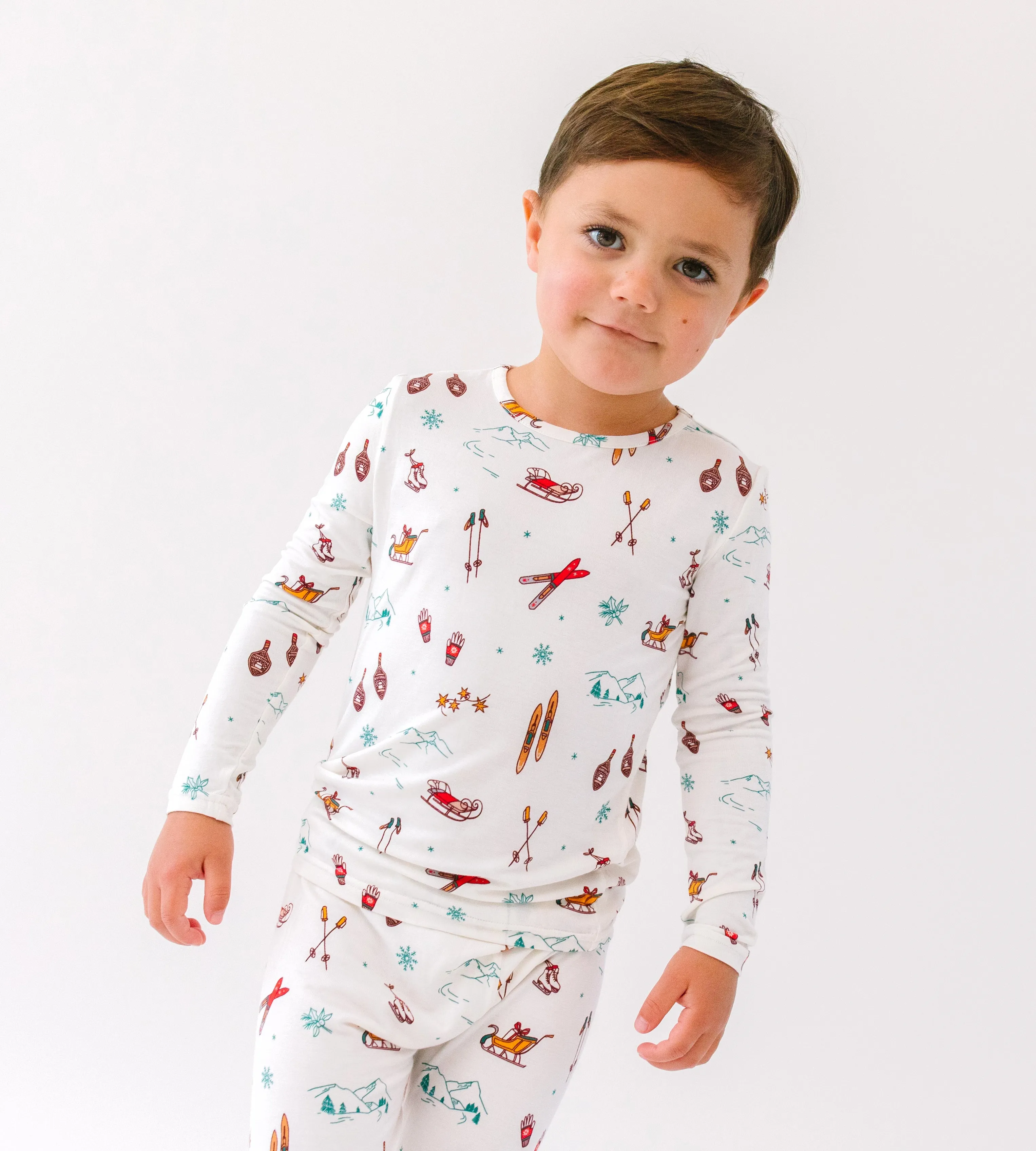 Bellabu Bear 2 piece PJ Set - Vintage Holiday