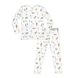 Bellabu Bear 2 piece PJ Set - Vintage Holiday