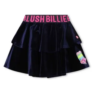 BILLIEBLUSH "FLOUNCED VELVET SKIRT, BILLIEBLUSH"