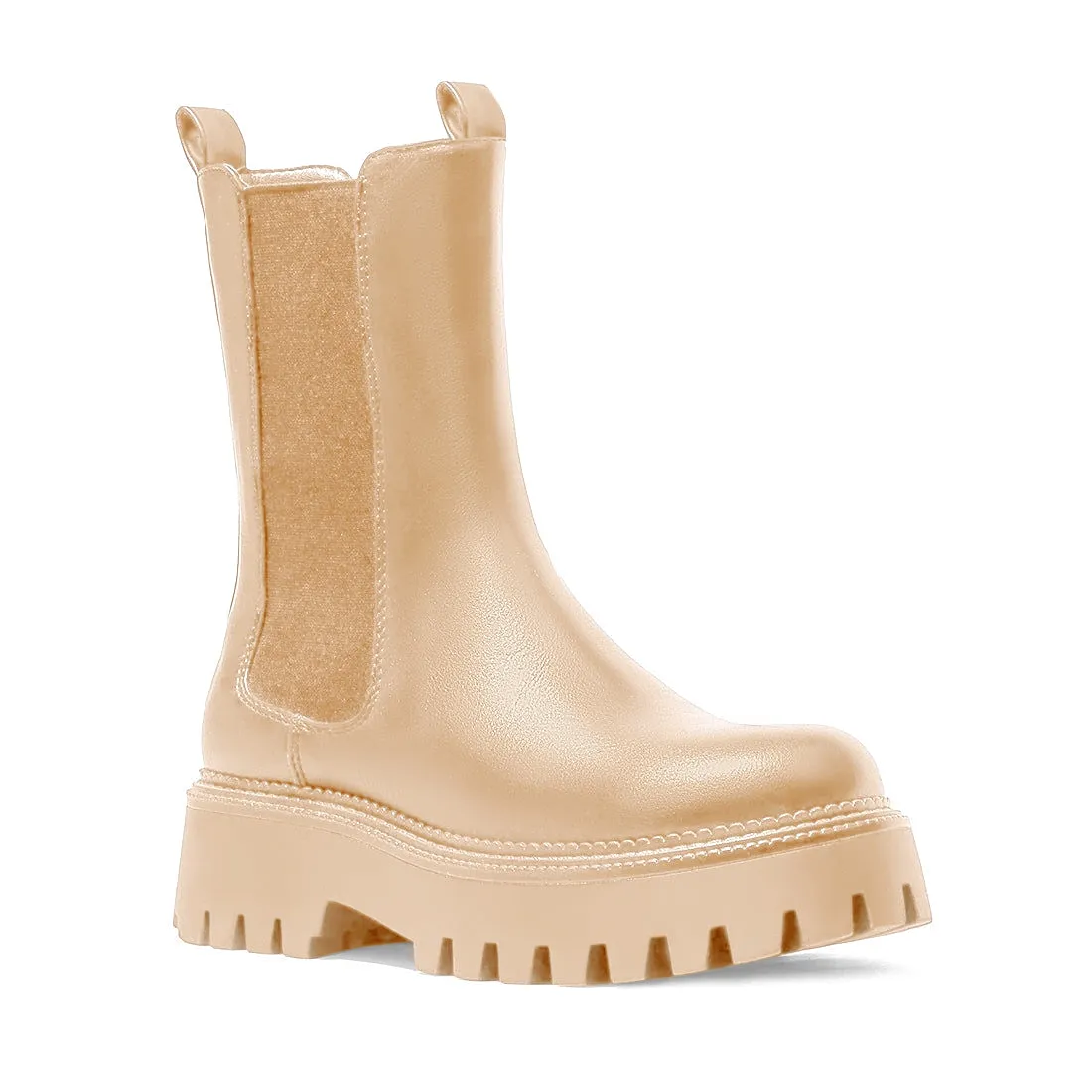 BOTA SLIP-ON BEIGE BOOTS