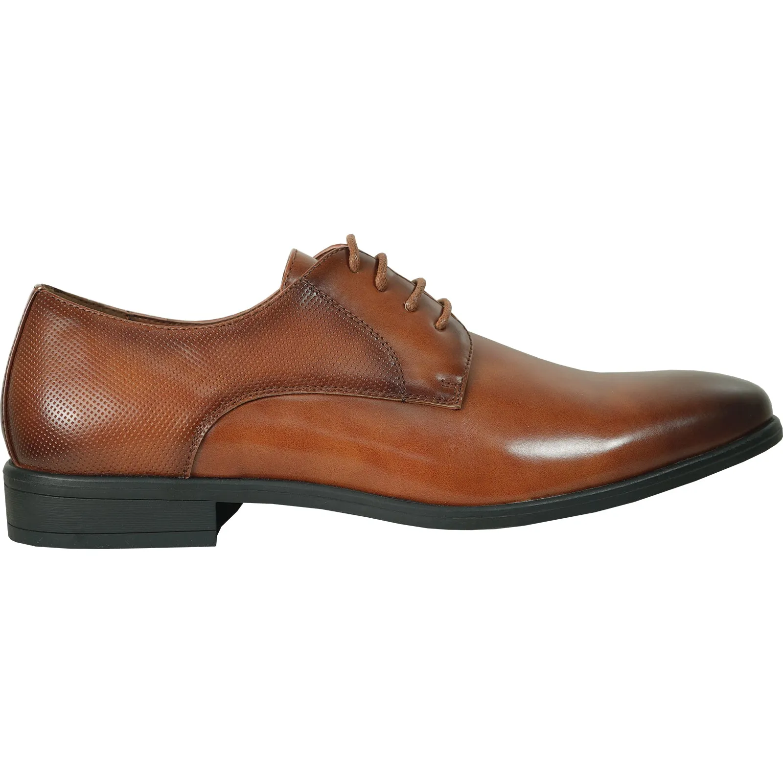 BRAVO Men Dress Shoe KING-7 Oxford Shoe Cognac - Medium and Wide Width Available