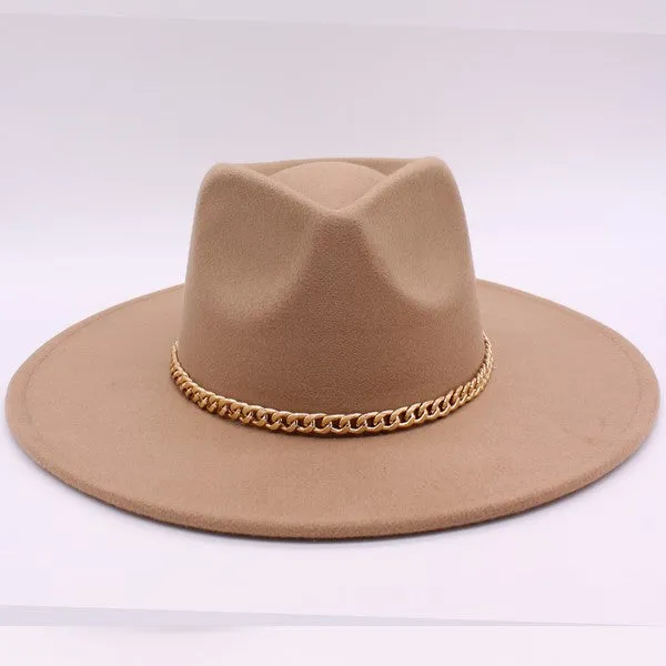 CHAIN BELT FEDORA HAT