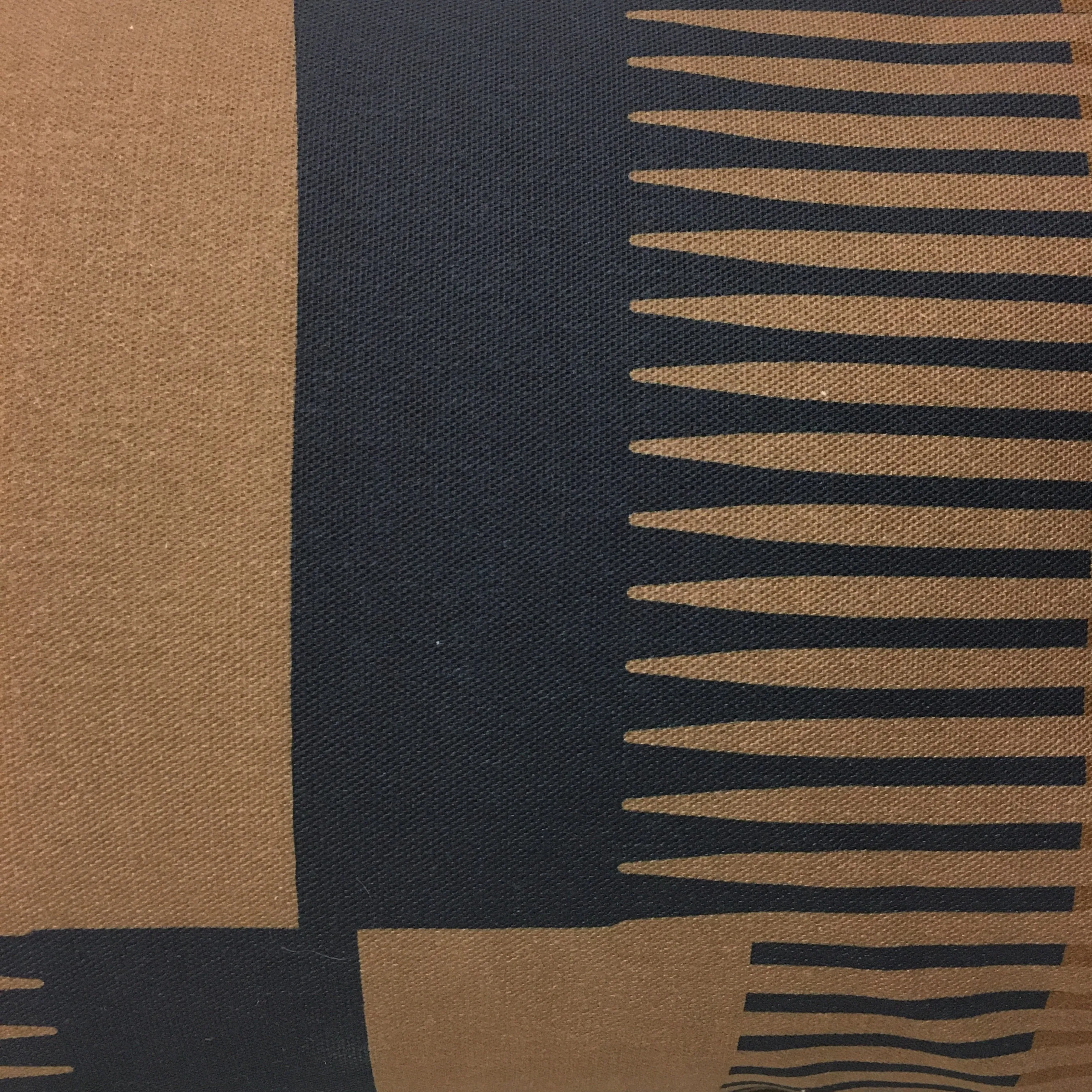 Combed Stripe Cushion - Mocha, Navy   chocolate