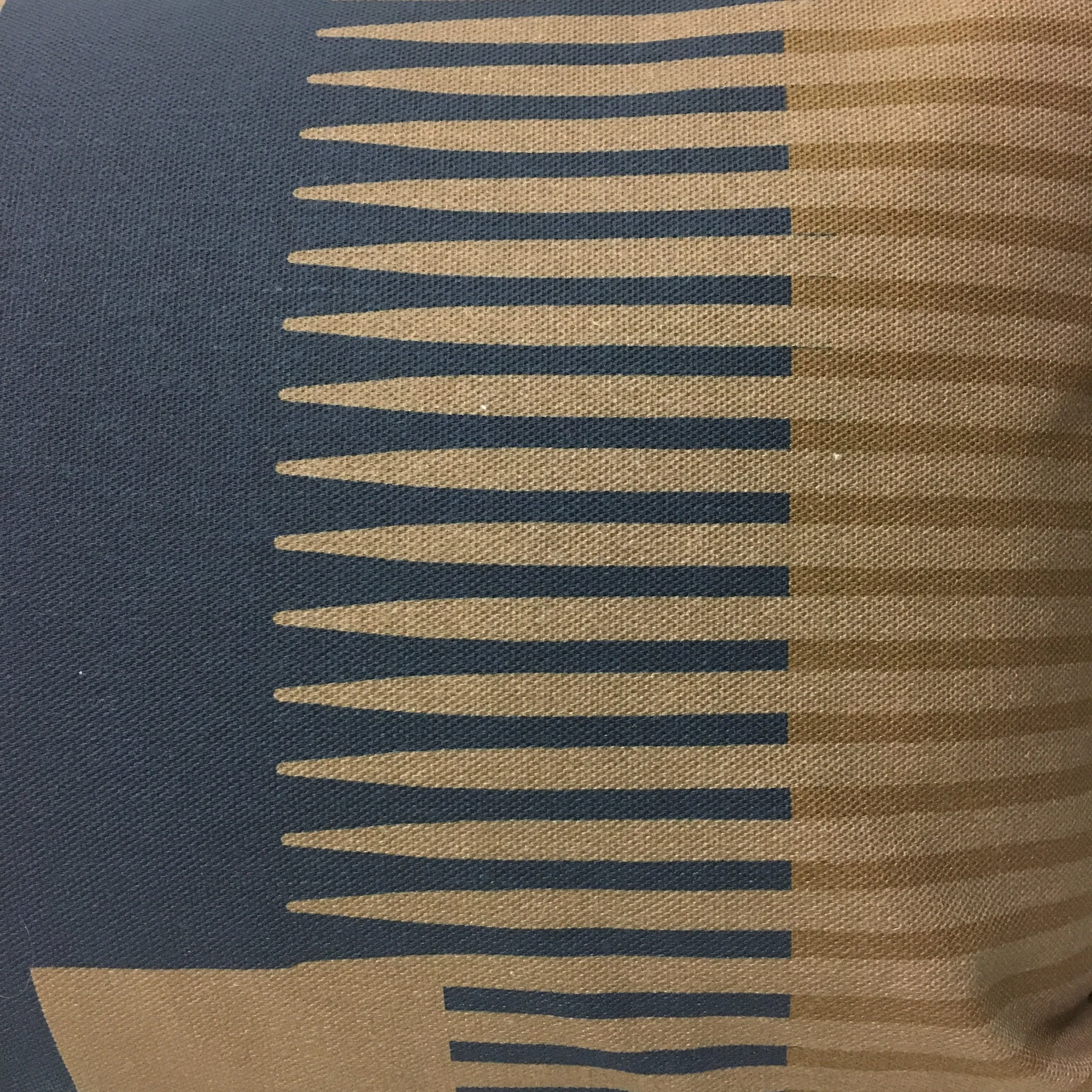 Combed Stripe Cushion - Mocha, Navy   chocolate