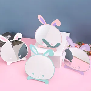 Cool Bunny With Ears Table Mirror.