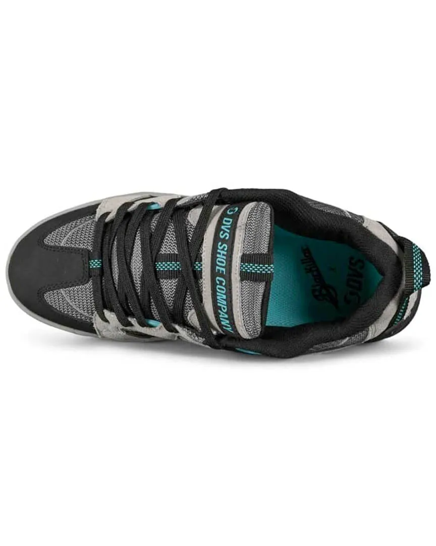 Devious Shoes - Charcoal Black Turquoise Nubuck