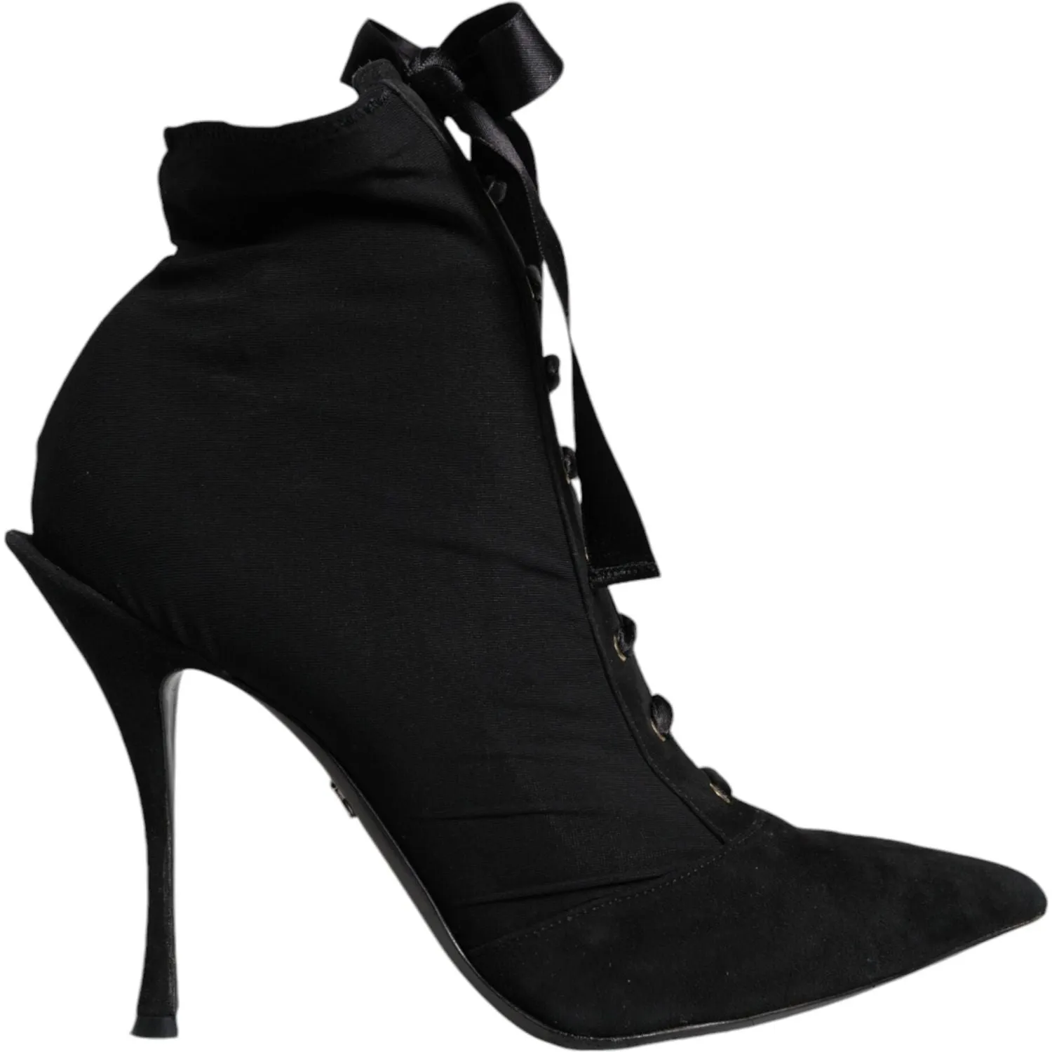 Dolce & Gabbana Black Lace Up Trekking Ankle Boots Shoes