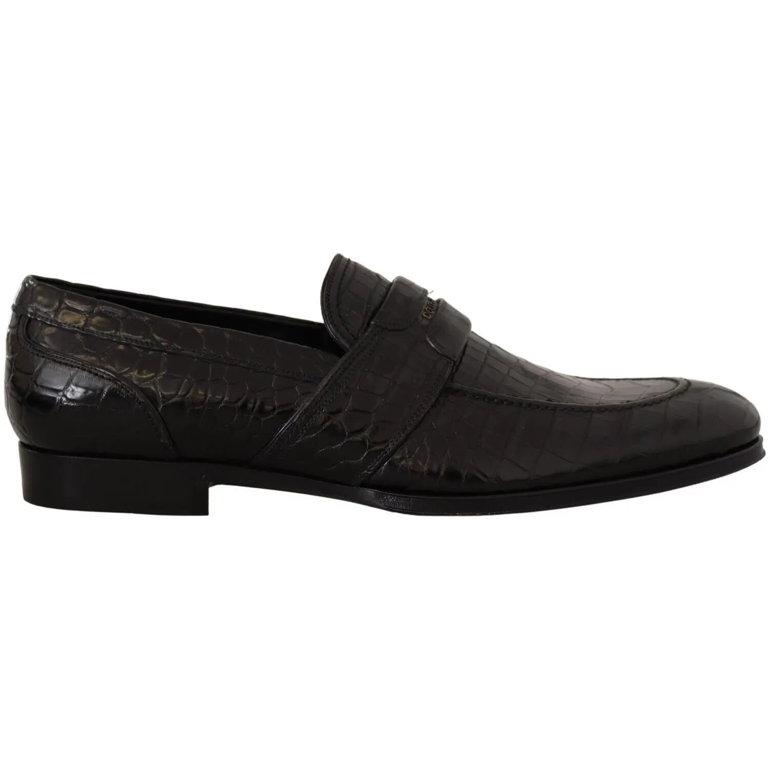 Dolce & Gabbana Elegant Crocodile Leather Moccasin Shoes