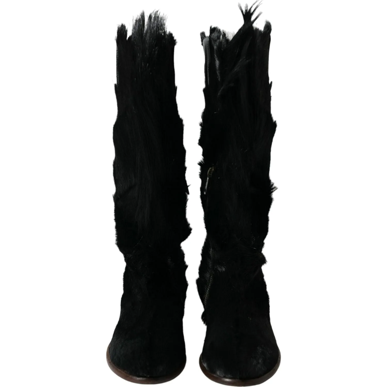 Dolce & Gabbana Opulent Gazelle Fur Mid Calf Boots