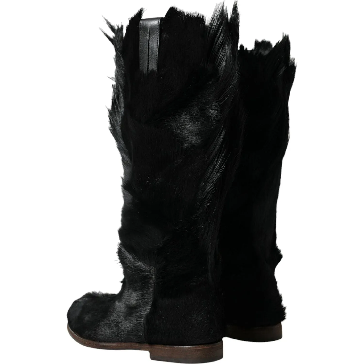 Dolce & Gabbana Opulent Gazelle Fur Mid Calf Boots