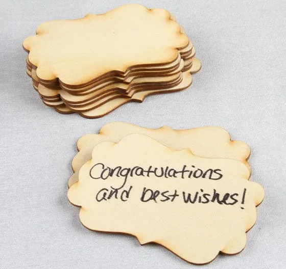 Fancy Wood Wedding Wish Cards (Set of 10)