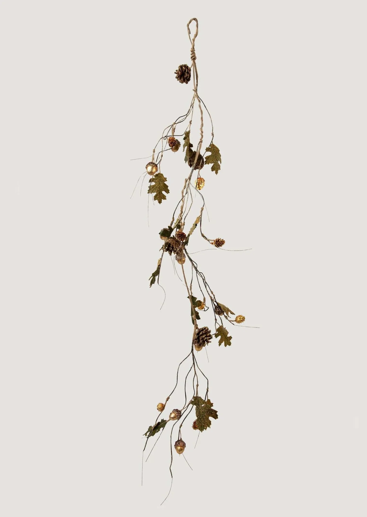 Faux Gold Glittered Oak and Acorn Swag Garland - 44.5"