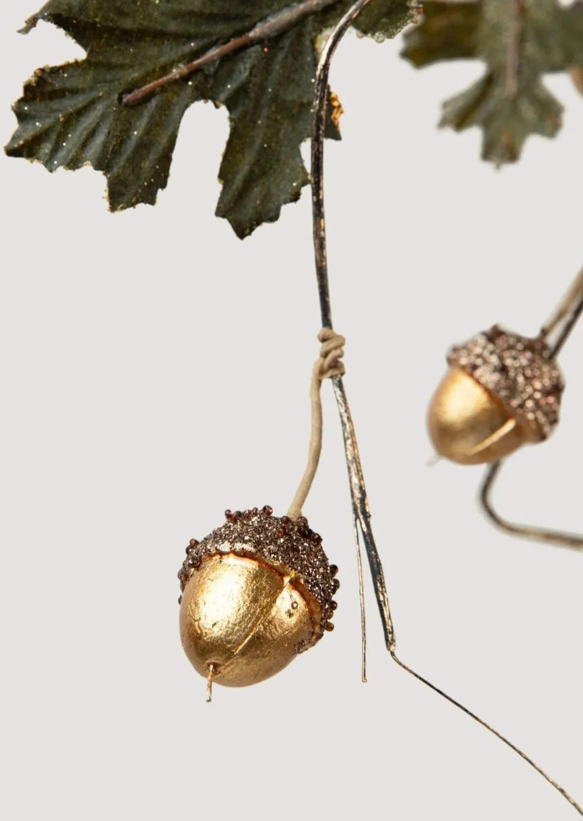 Faux Gold Glittered Oak and Acorn Swag Garland - 44.5"