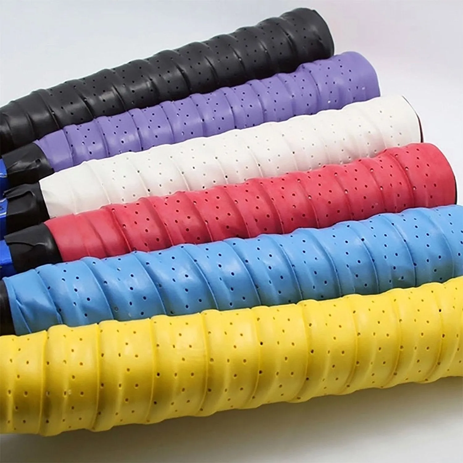 KONEX Dotted Anti-slip Badminton, Squash, Tennis Racquet Handle Over Grip - Pack of 5