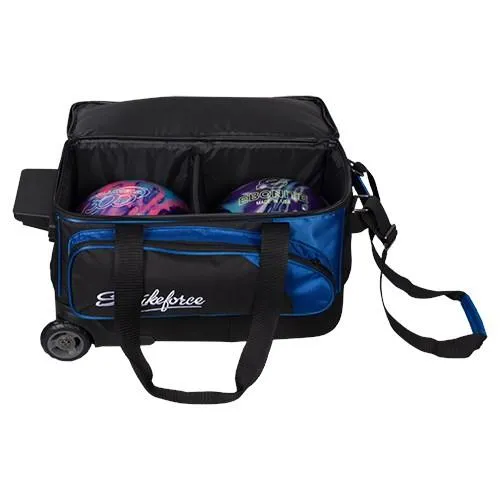 KR Strikeforce Cruiser Locker Double Roller Black Royal Bowling Bag