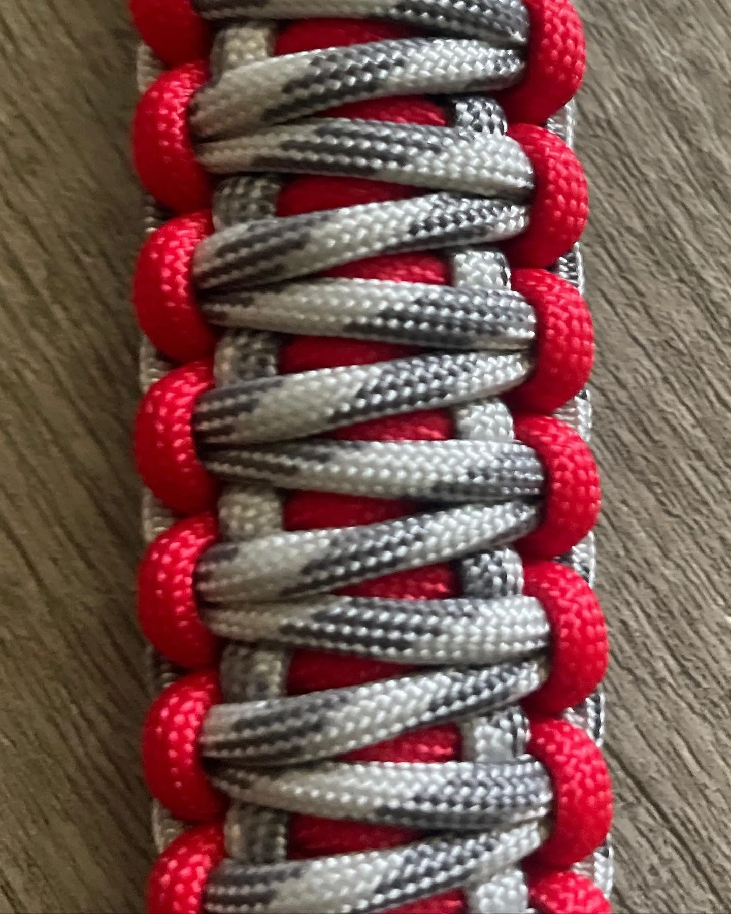 Krawlergrips Red Greyscale Paracord Grab Handle