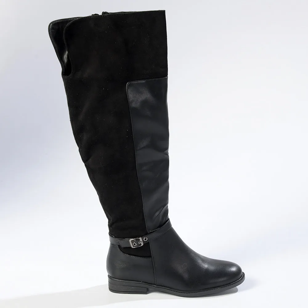 Madison Gianna Full Length Boot -  Black