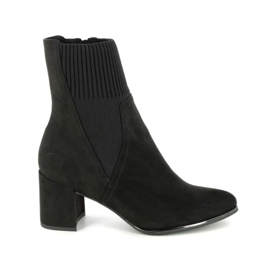 Marco Tozzi 25392-41 Black Sock Block Heeled Ankle Boots