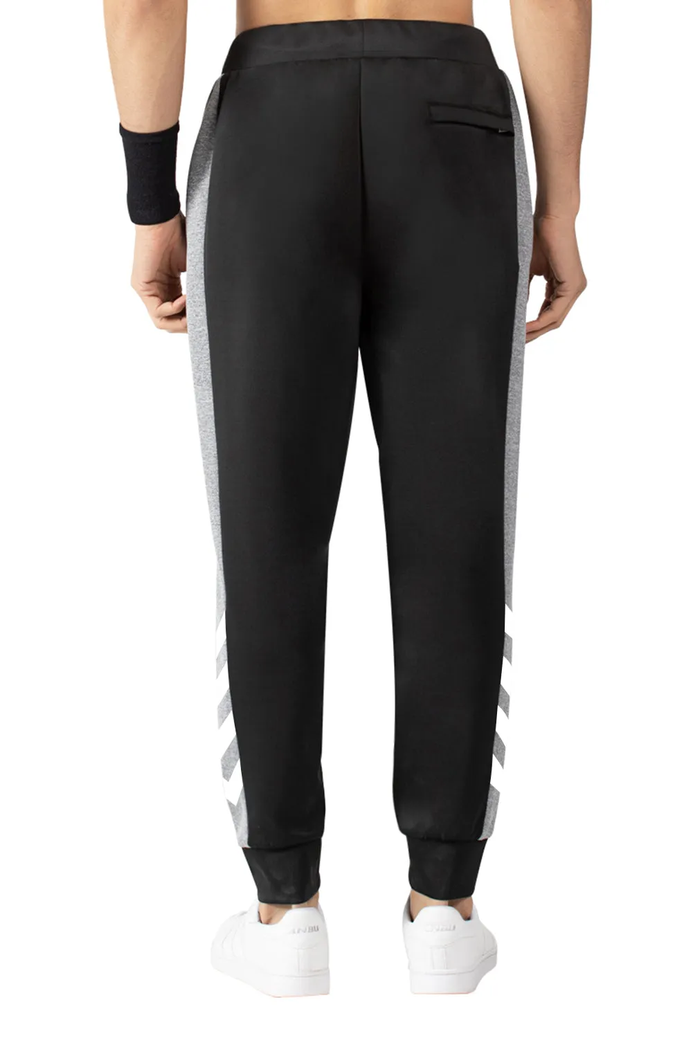 Mens sweatpants bottoms with Reflective printed blocks