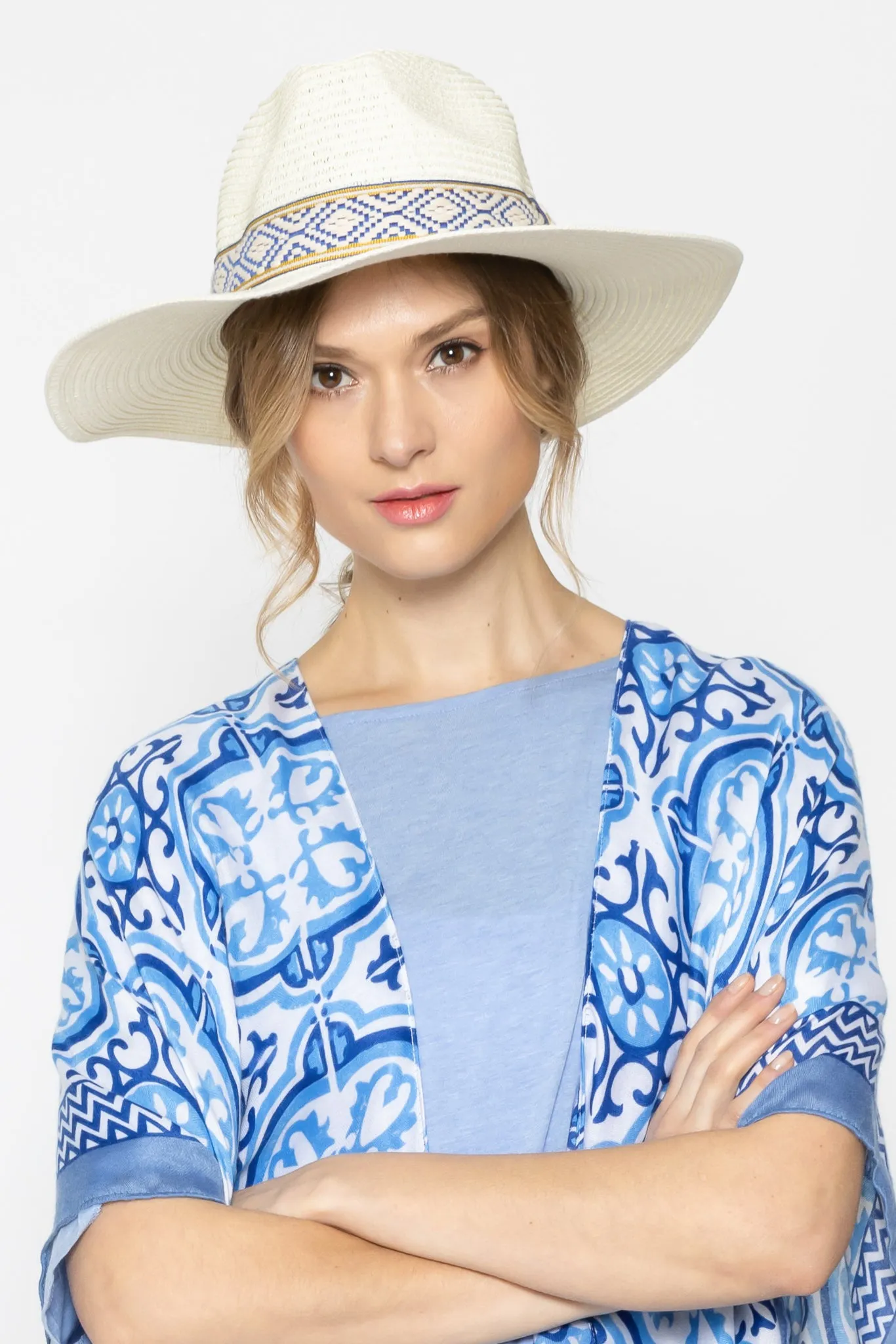 Multi Color Band Panama Hat