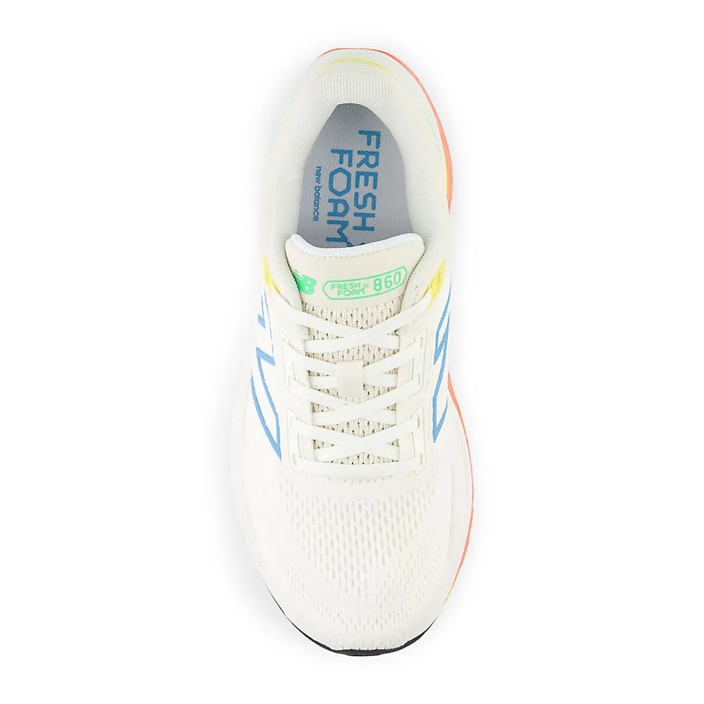 New Balance Fresh Foam X 860 v14 (Womens) - Sea salt with gulf red and coastal blue