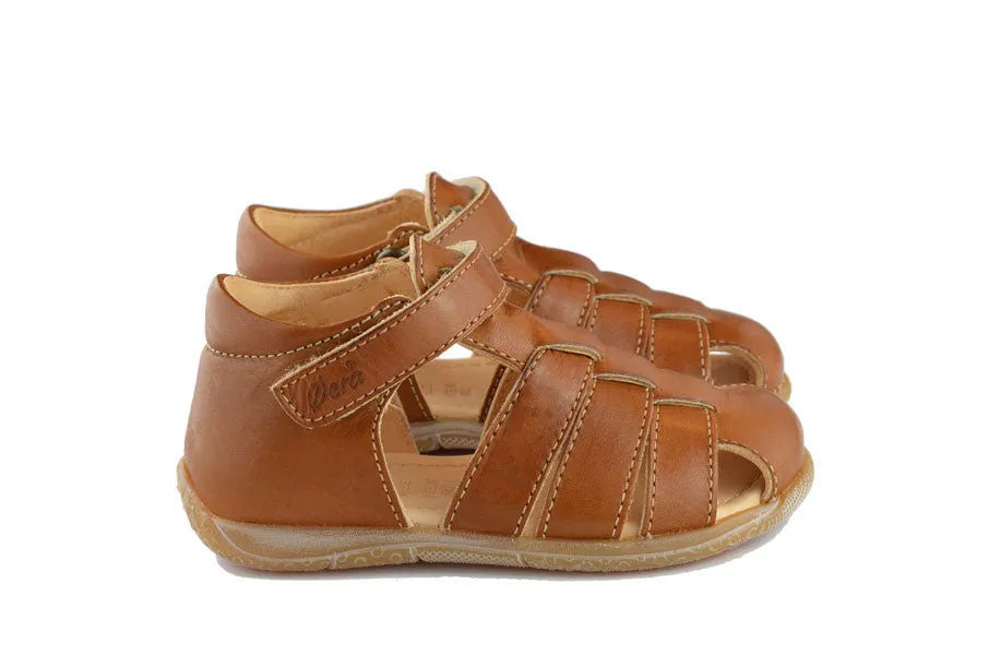 Ocra Boys Brown Sandal with Velcro Strap