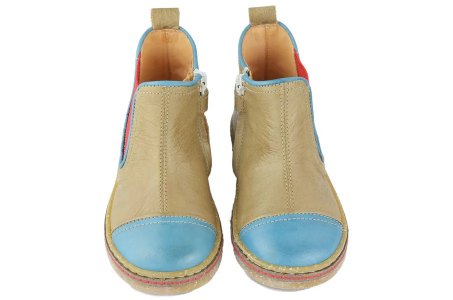 Ocra Boys Grey & Blue Chelsea Boot