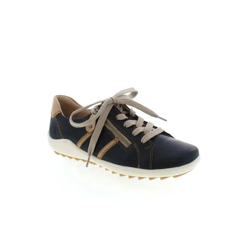 Remonte R1426-14 Blue Combination Leather Trainers