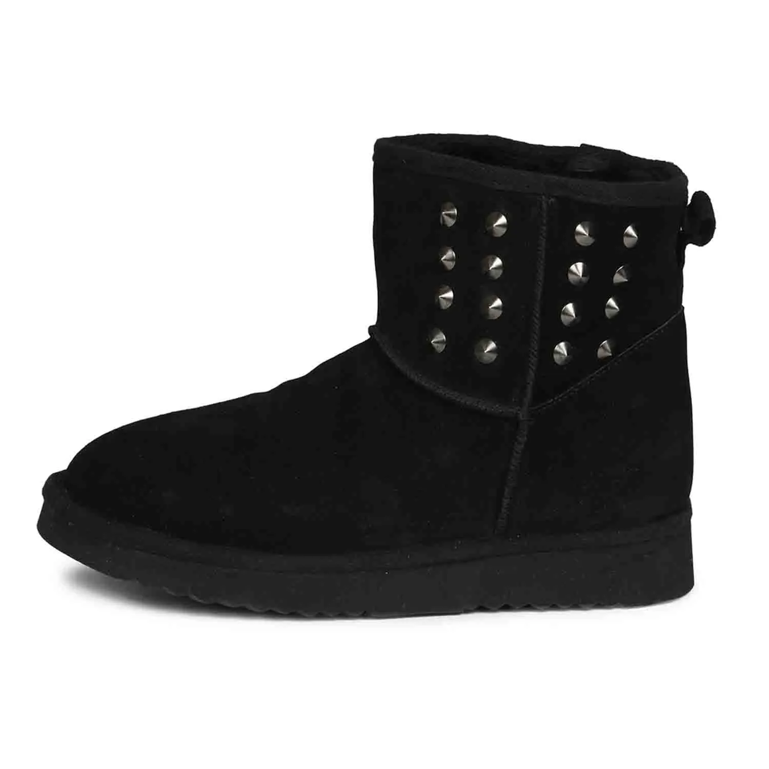 Saint Alessio Black Suede Leather Sung Boots