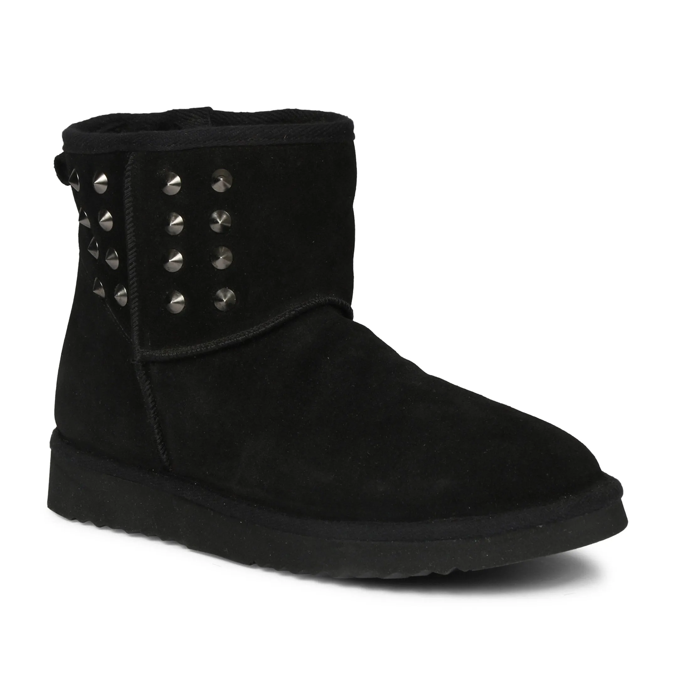 Saint Alessio Black Suede Leather Sung Boots