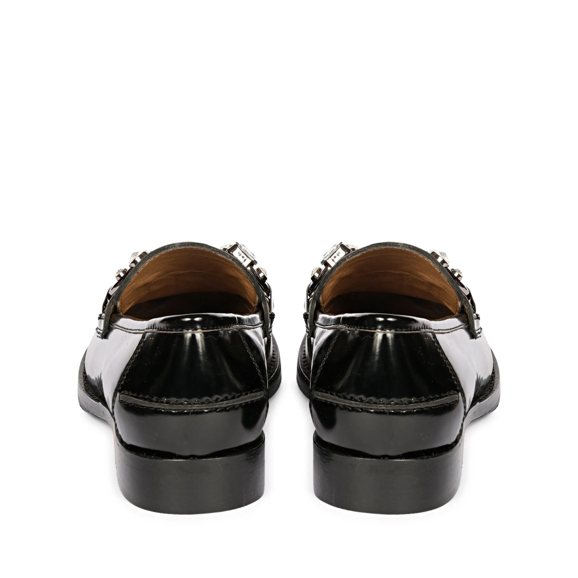 Saint Livia Black Leather Moccasins