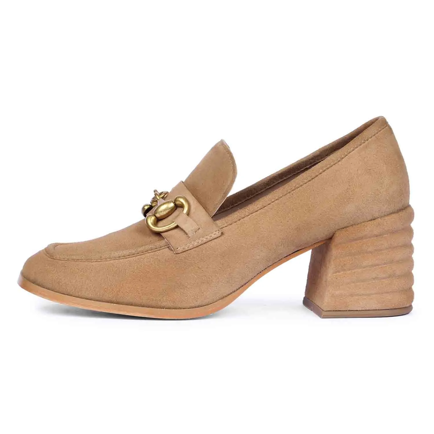 Saint Vera Beige Sued Leather Handcrafted Shoes (Copy)