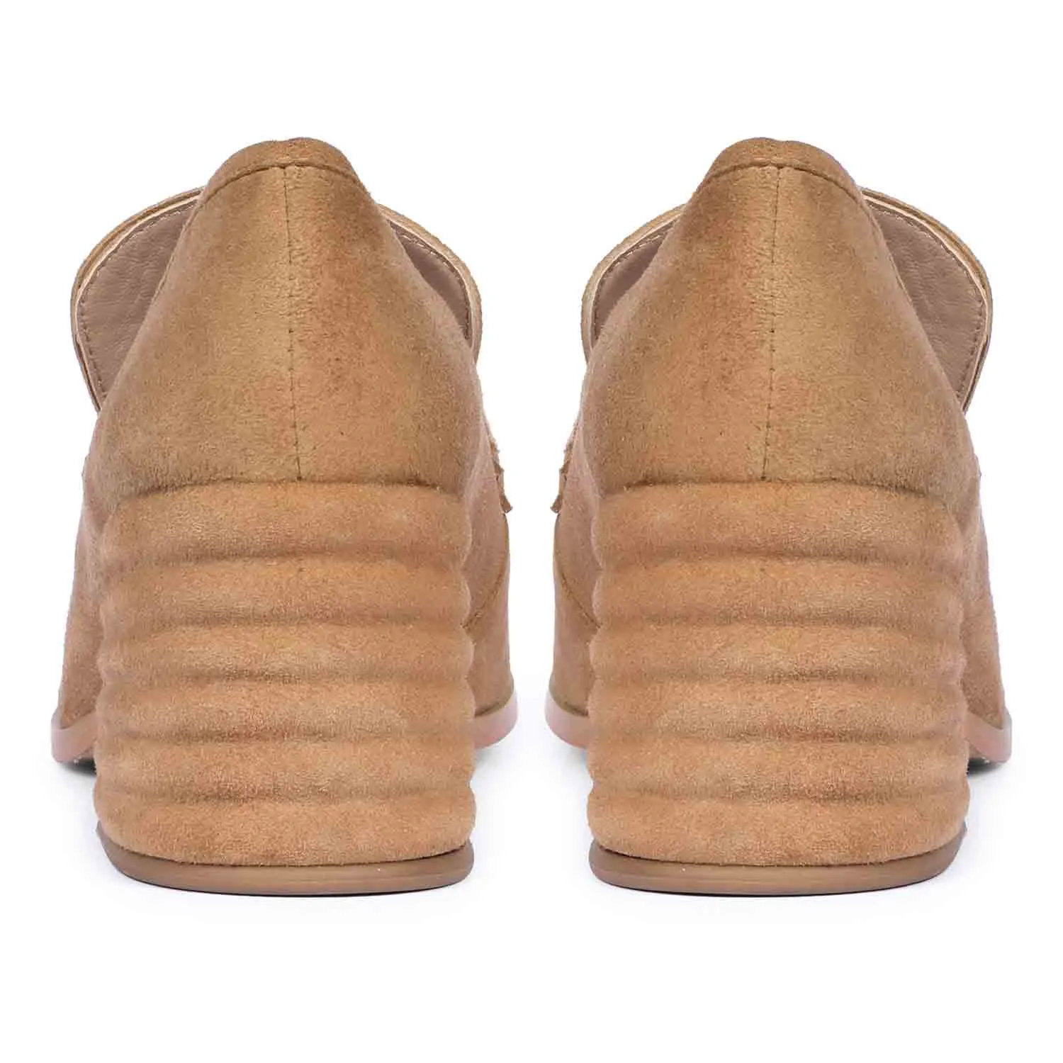 Saint Vera Beige Sued Leather Handcrafted Shoes (Copy)