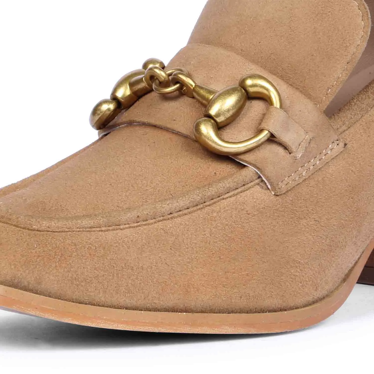 Saint Vera Beige Sued Leather Handcrafted Shoes (Copy)