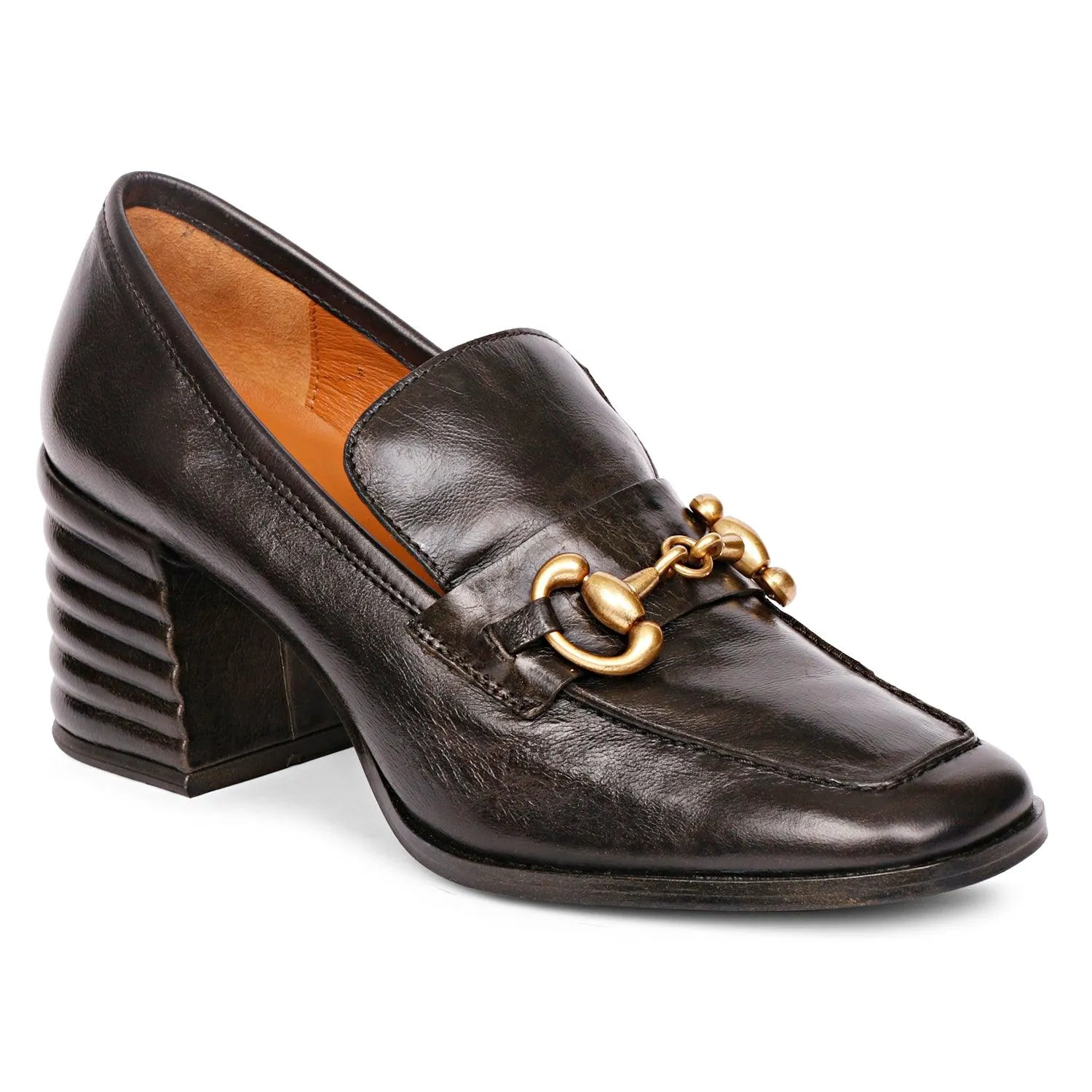 Saint Vera Black Leather Handcrafted Shoes