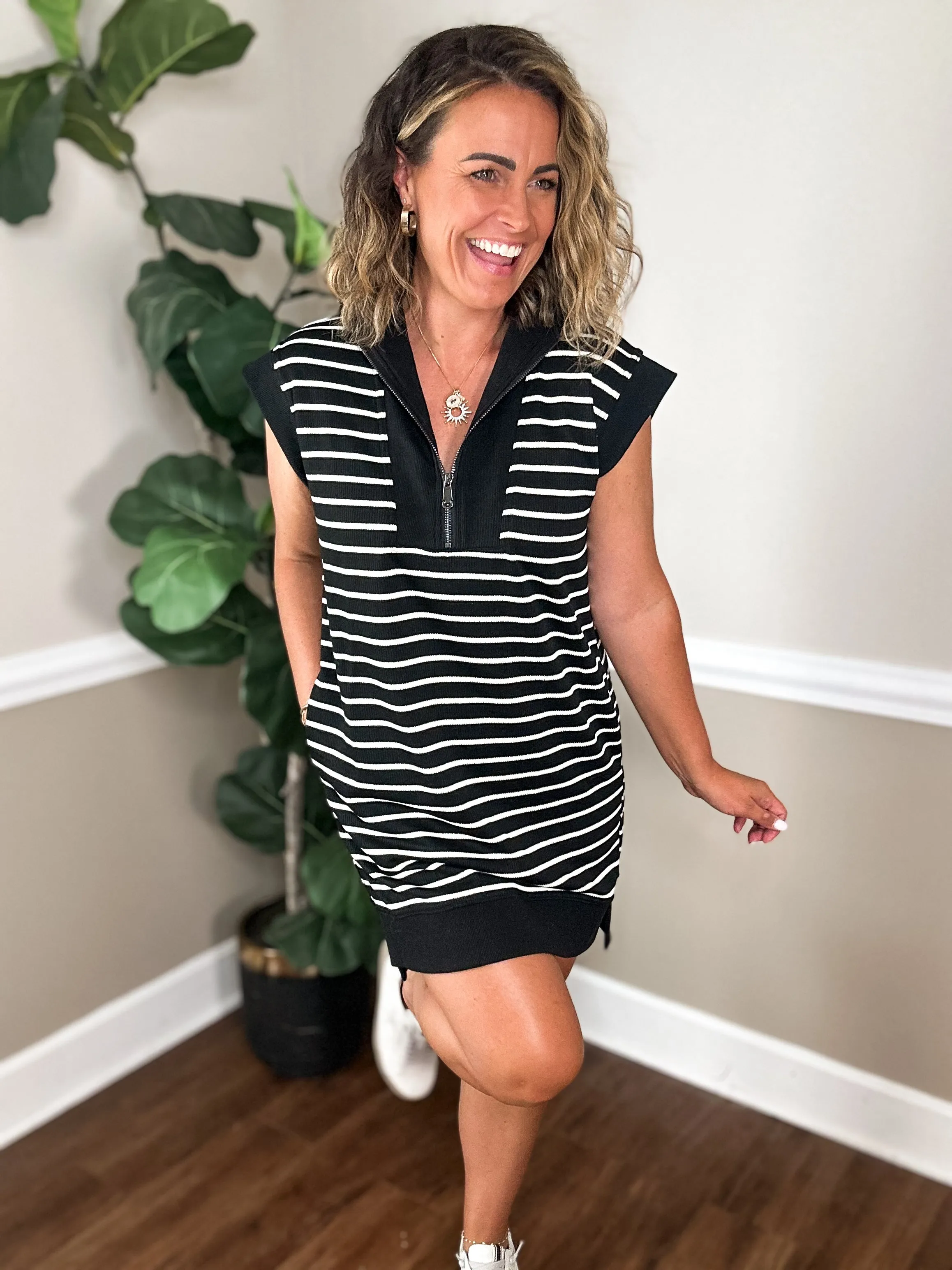 Seeing Stripes Sweater Dress