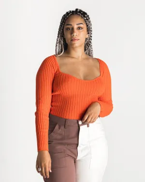 Tangerine Long Sleeve | XS-2X | Seconds Sale | Final Sale