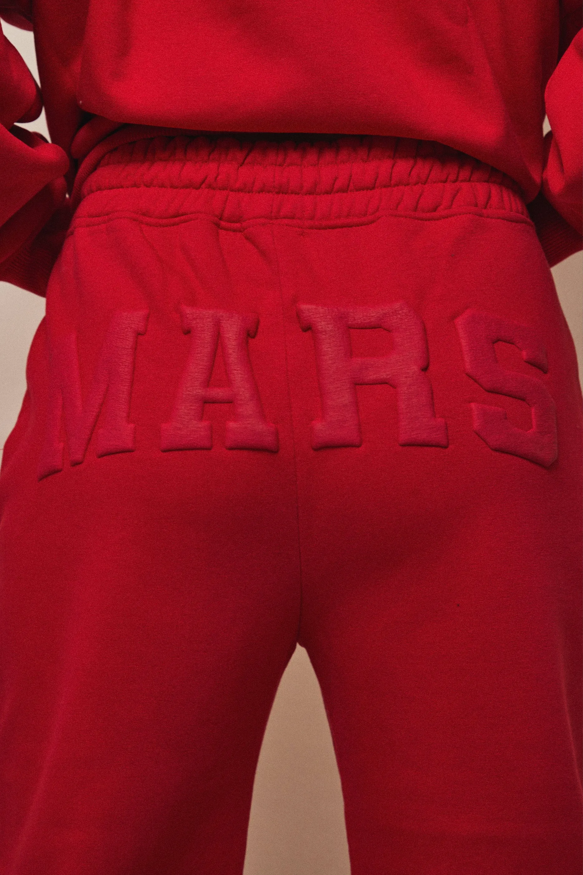 The Graphic Varsity Cuffed Joggers - Red