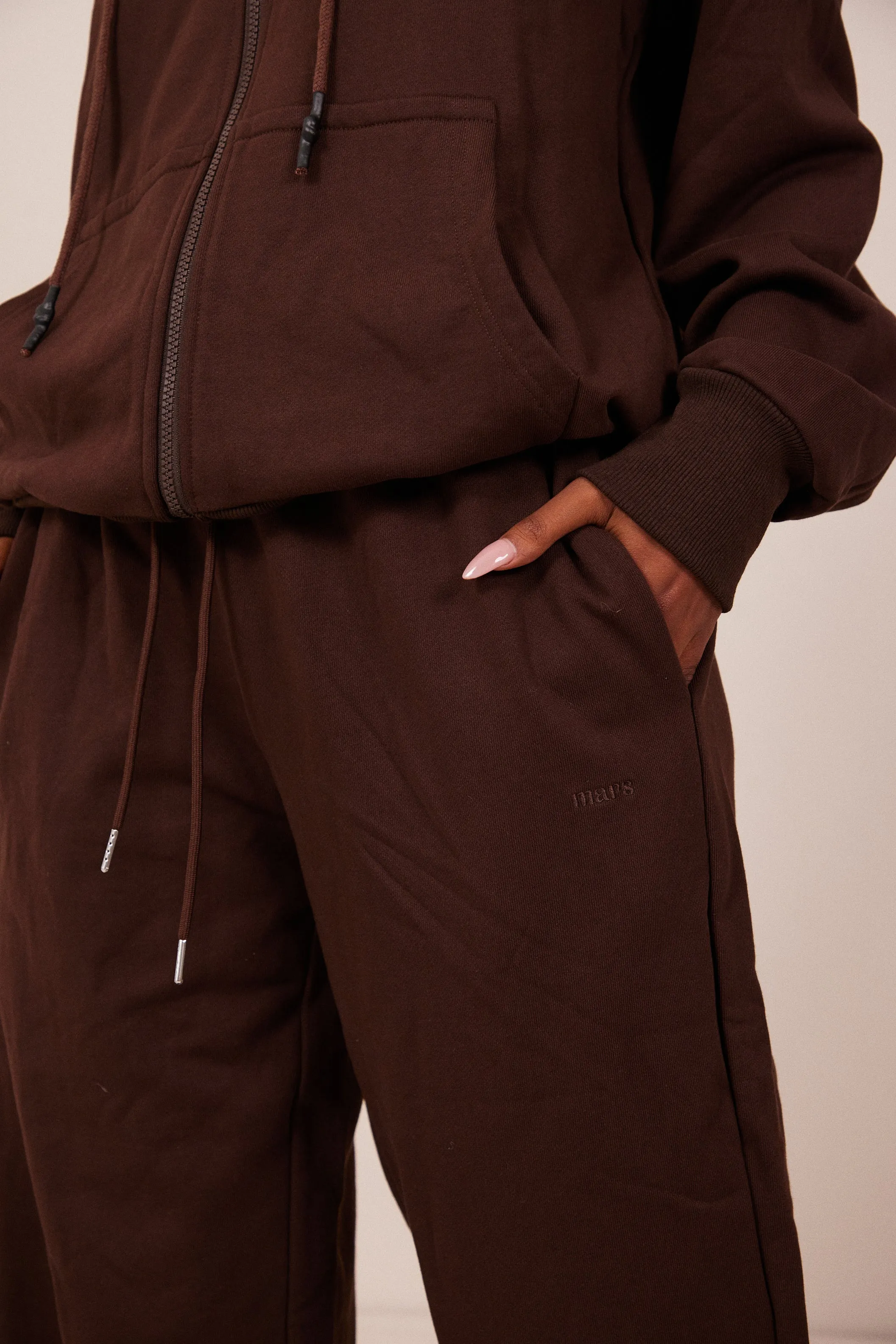 The Wide Leg Joggers - Brown