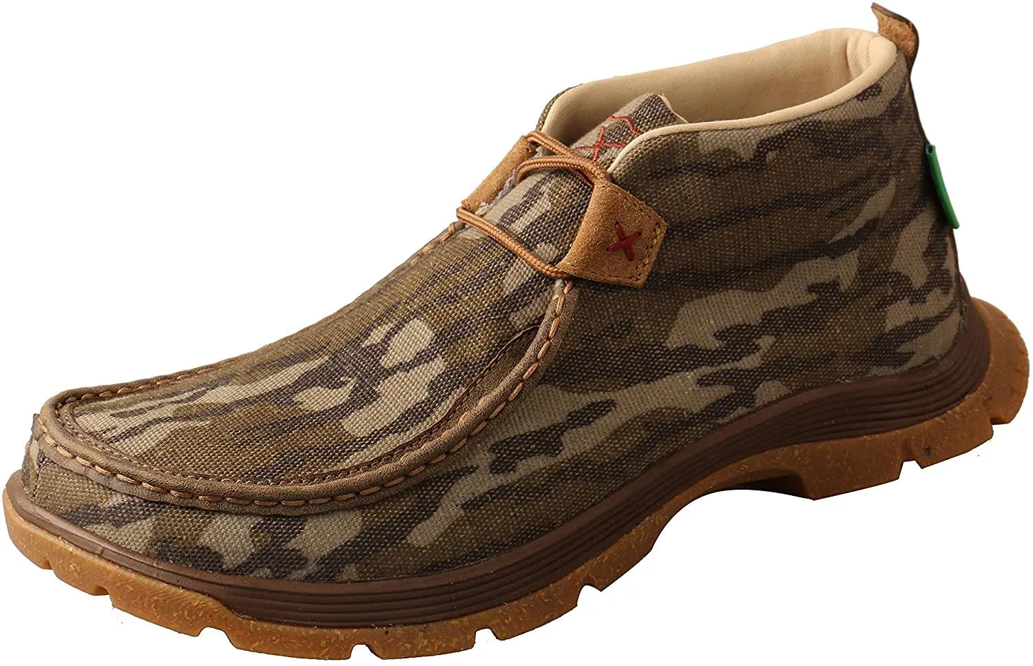 Twisted X Men's Chukka Oblique Toe, Bottomland Camo with CellSole comfort technology, 10 M